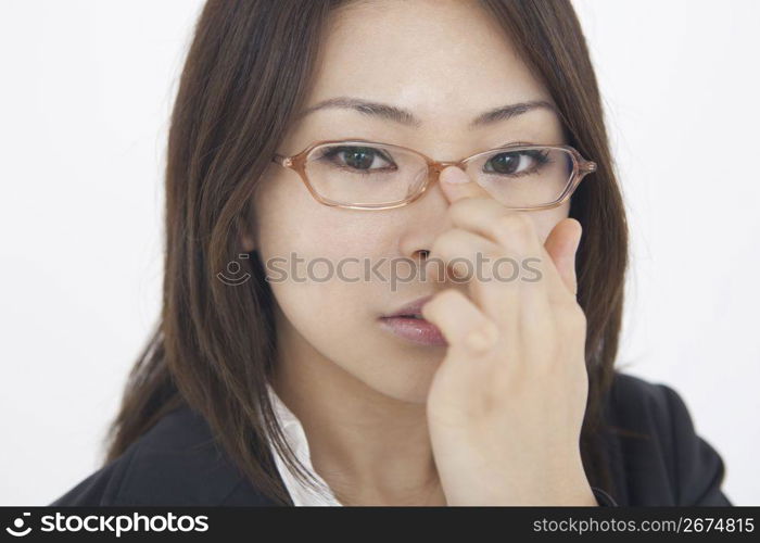 Close up of asian business woman