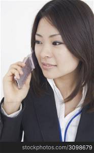 Close up of asian business woman