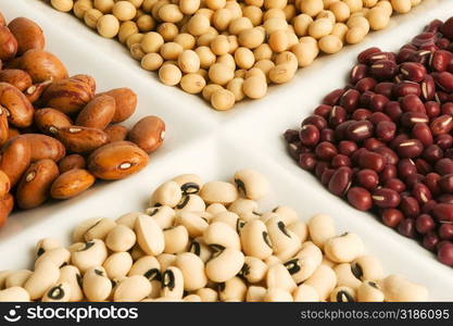 Close-up of assorted beans