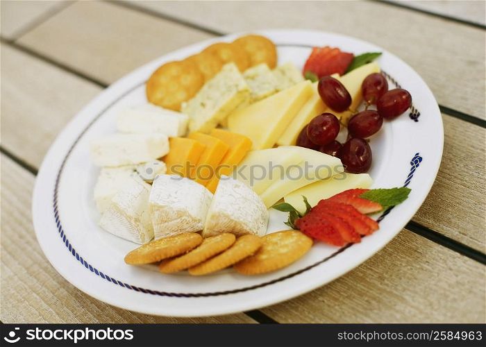Close-up of assorted food on a plate