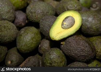Close-up of avocados, Cuetzalan, Puebla State, Mexico
