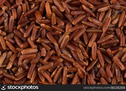 close up of background of raw red rice