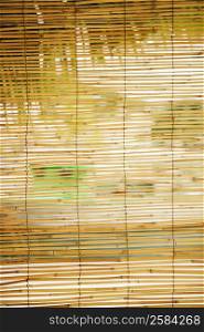 Close-up of bamboo blinds