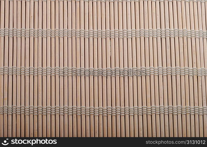 Close up of bamboo placemat background