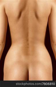 close up of beautiful female back