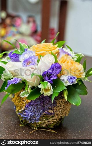 close up of beautiful wedding bouquet. wedding bouquet