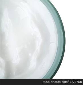 close up of beauty cream on white background with clipping path