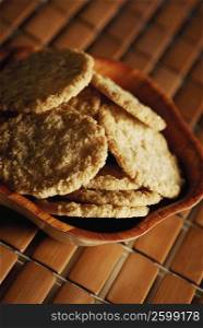 Close-up of biscuits in a bowl