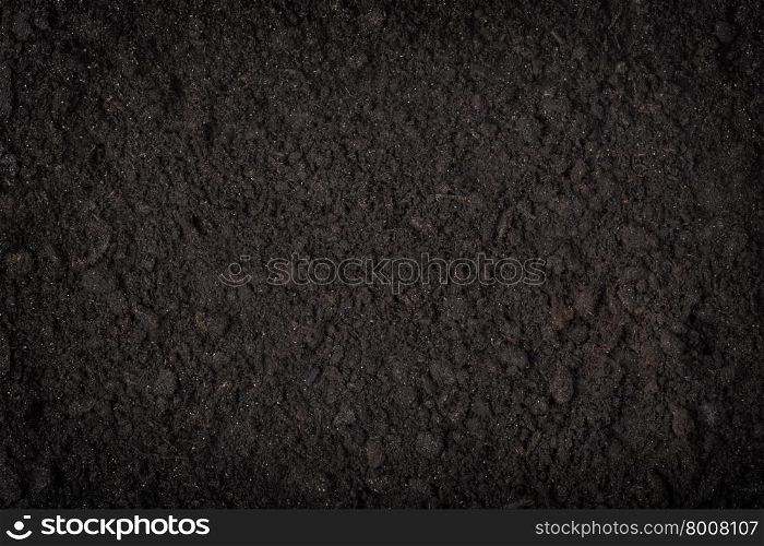 close up of black soil background pattern concepts