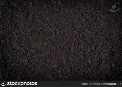 close up of black soil background pattern concepts