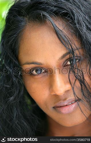 Close-up of black woman