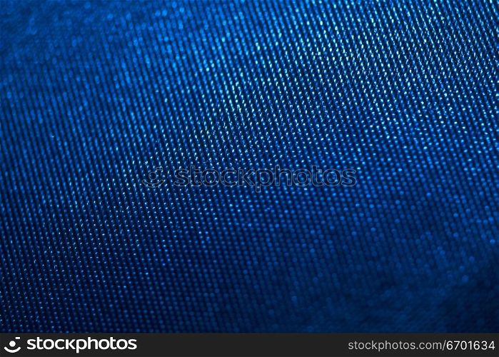 Close-up of blue upholstery fabric