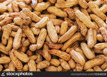 close up of Boil nut for sale in thai street food market