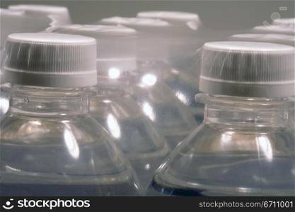 Close up of bottled water