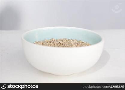 Close up of bowl of grains