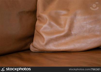 Close up of brown leather background or texture clean. Close up of brown leather background or texture