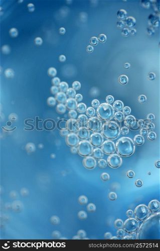 Close-up of bubbles in soda