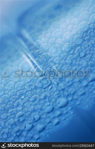 Close-up of bubbles in soda