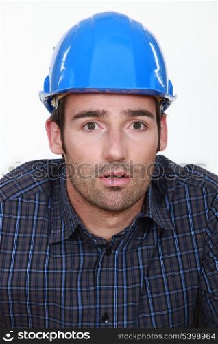 Close-up of builder