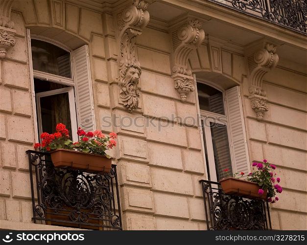 Close-up of building in Paris France