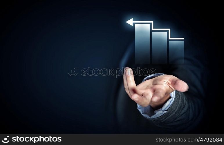 Close up of businesswoman hand holding digital icon in palm. How to grow your income