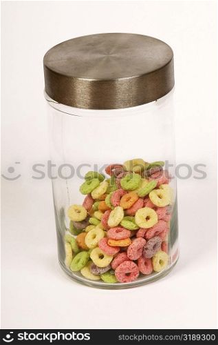 Close-up of candies in a jar