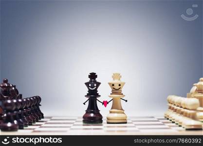 Close up of chess board game
