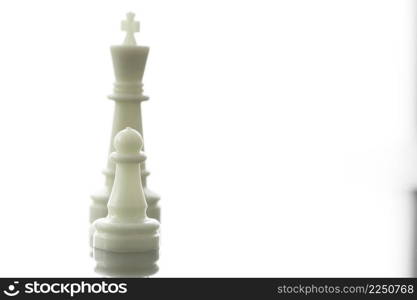 close up of chess pawn becomes  king chess 