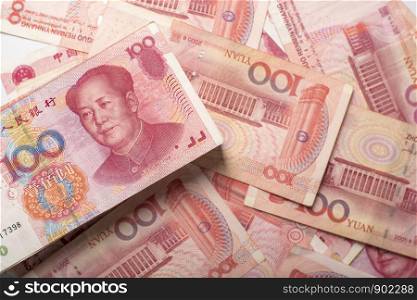 Close up of China money
