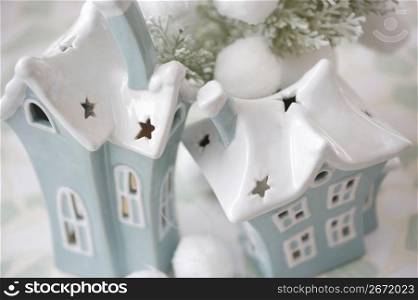 Close up of christmas decorations