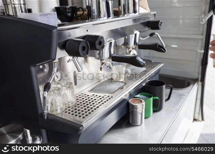 Close-up of coffee machine