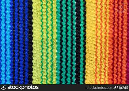 Close up of colorful serape for Cinco de Mayo holiday concept.