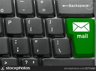 Close-up of Computer keyboard, with Mail key