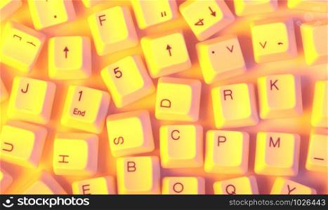 Close up of computer keys abstract background