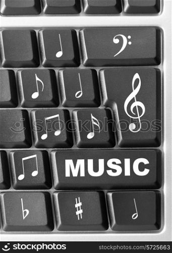 Close-up of Computer music keyboard