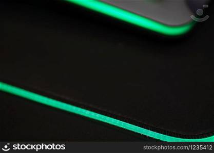 Close up of Computer RGB gaming , Illuminated by colored LED