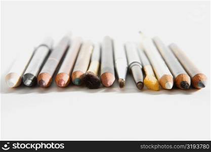 Close-up of cosmetics pencils