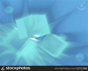 Close-up of cubes on a blue background