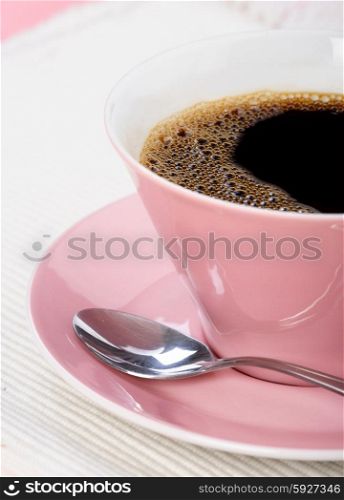 Close up of cup with coffee