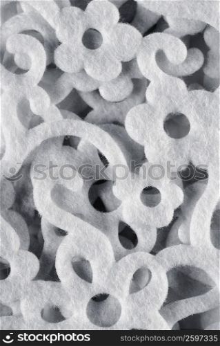 Close-up of cut outs of a floral design