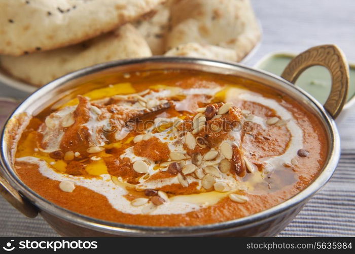 Close-up of delicious chicken curry