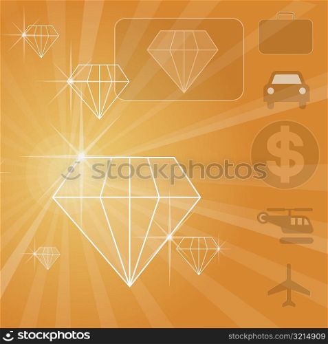Close-up of diamond shaped diagrams