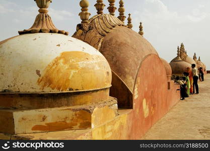 Close-up of domes of a fort, Nahargarh Fort, Jaipur, Rajasthan, India