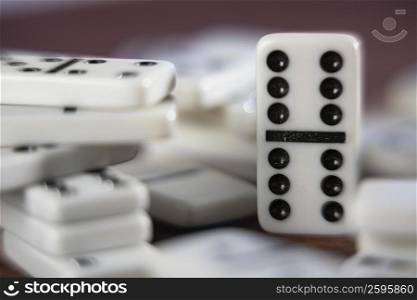 Close-up of dominoes