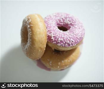 Close-up of donuts on counter