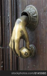 Close-up of door handle, Zona Centro, San Miguel de Allende, Guanajuato, Mexico