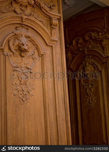 Close-up of doors in Paris France