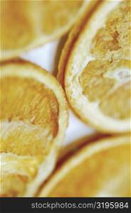 Close-up of dried slices of lemon