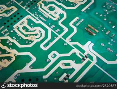 close-up of electronic circuit board.
