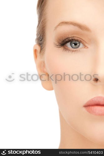 close up of face of beautiful young woman